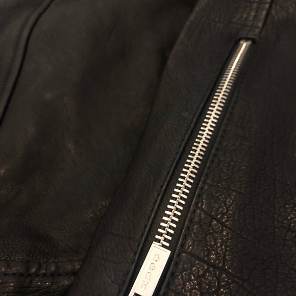 HUGO Black Lovell Biker Jacket Size L - Picture 7 of 8